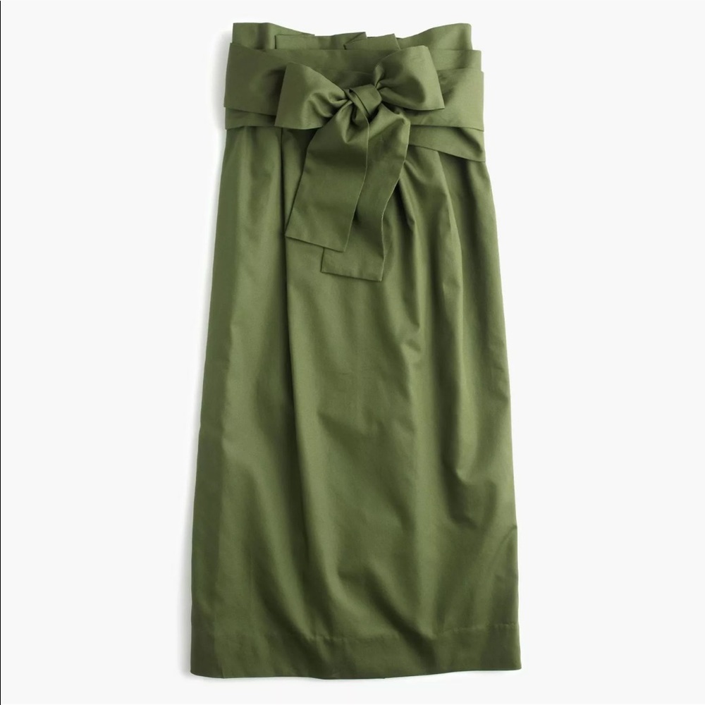 J. Crew Paper Bag Tie Waisted Midi Skirt sz 10